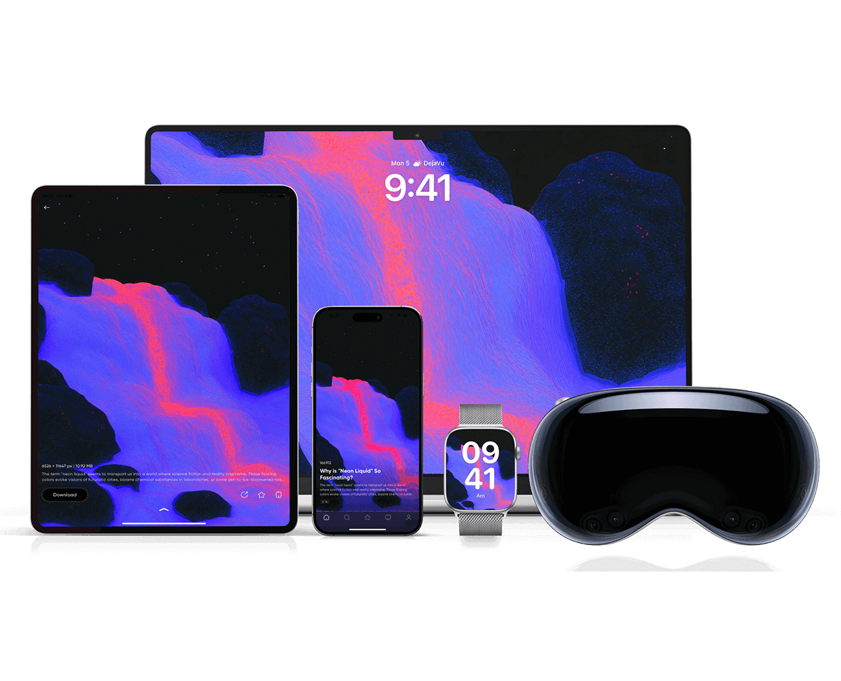 InCosmos Art on MacBook, iPad, iPhone and Apple Watch